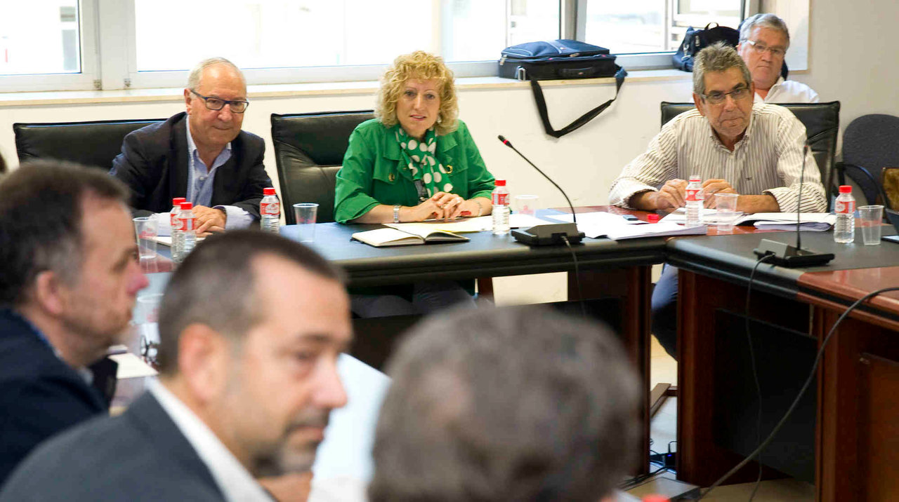 La vicepresidenta, Eva Díaz Tezanos, durante una reunión de la CROTU