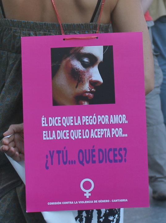 Cartel contra la violencia de género