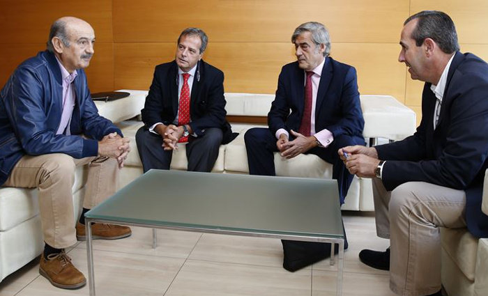 José María Mazón, durante la reunión con representantes de la SAREB