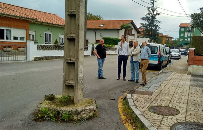 Imagen del poste en el barrio Mies de Meji