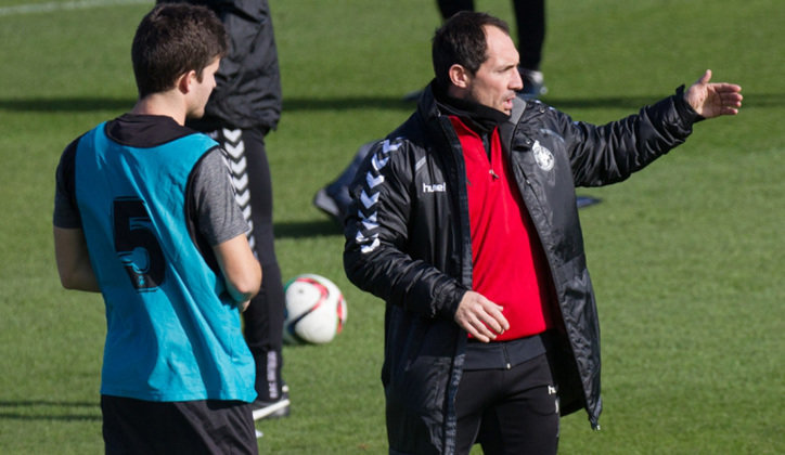 Pedro Munitis, durante un entrenamiento