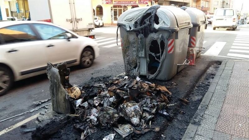 Vandalismo en contenedores