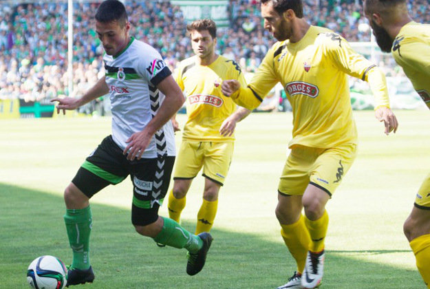 Fede San Emeterio, durante el encuentro ante el Reus