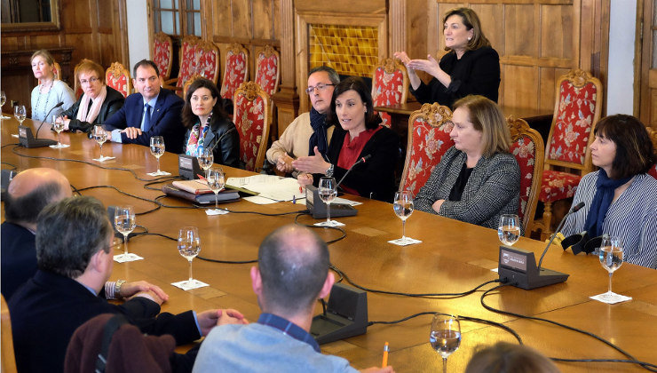 La alcaldesa de Santander, Gema Igual, durante la Sectorial de Discapacidad