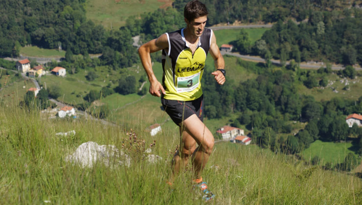 Alberto Carrera, durante la pasada prueba del Kilómetro Vertical de Arredondo. Foto: KVArredondo