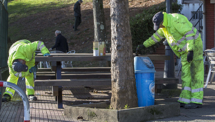 Trabajo de mantenimiento en Punta Parayas