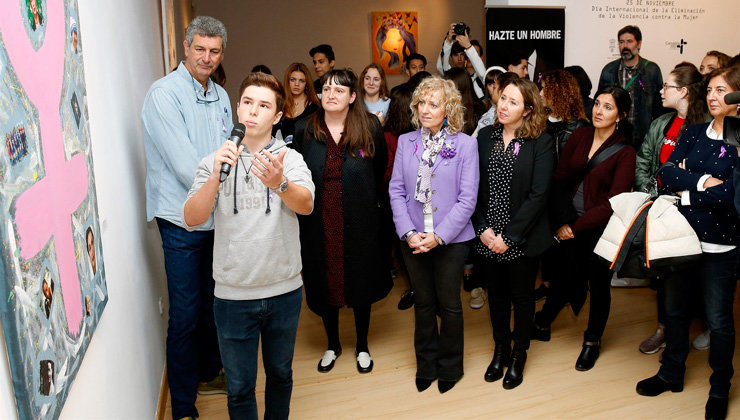 La vicepresidenta Eva Díaz Tezanos, durante la conmemoración del 25N