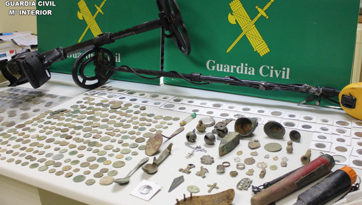 Monedas recuperadas por la Guardia Civil