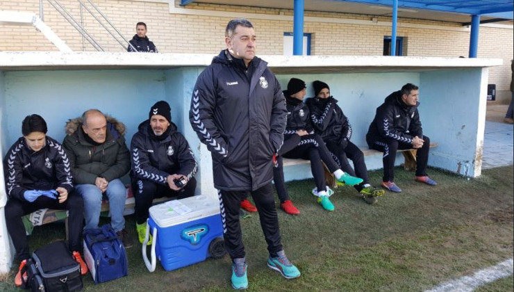 Carlos Pouso durante el partido frente a la Peña Sport