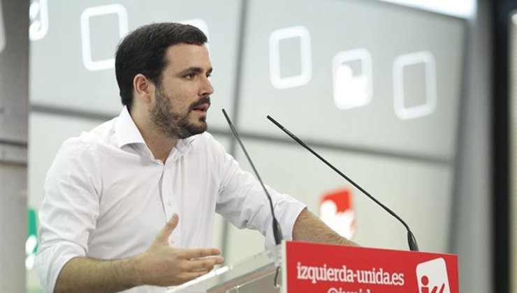 El coordinador general de IU, Alberto Garzón