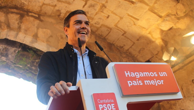 Pedro Sánchez durante su intervención en Cartes