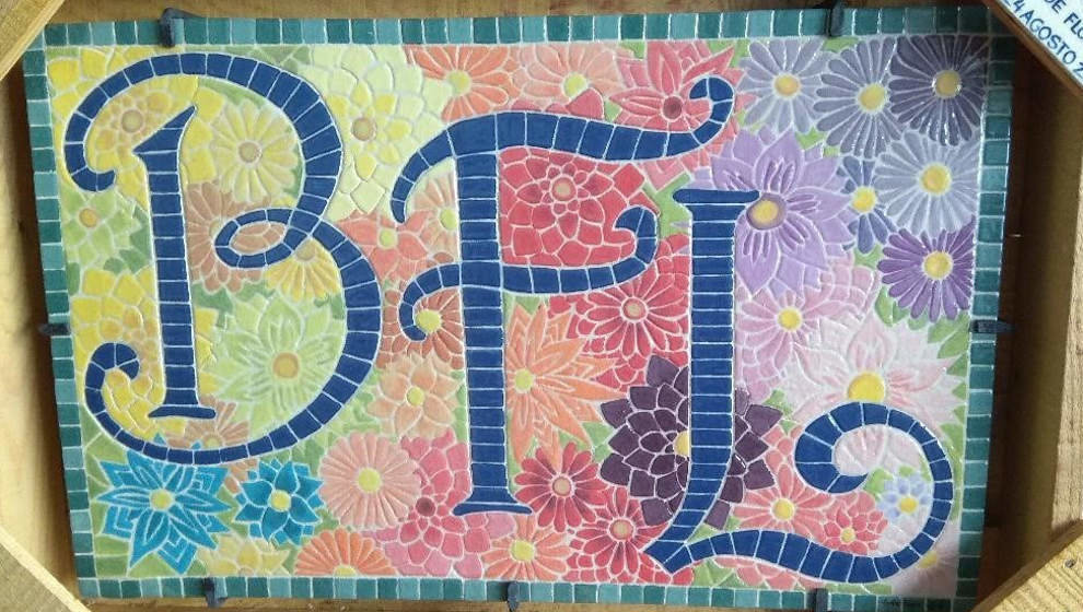 Mosaico ganador del Premio al Arte de la Batalla de Flores