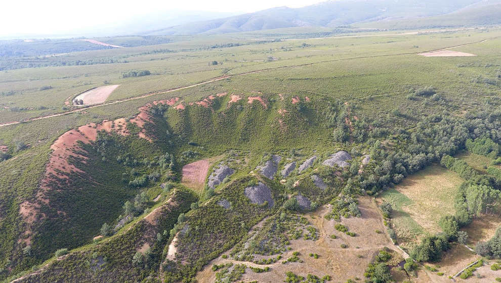 Recreación de la mina romana de oro a partir de los estudios y las imágenes de drones