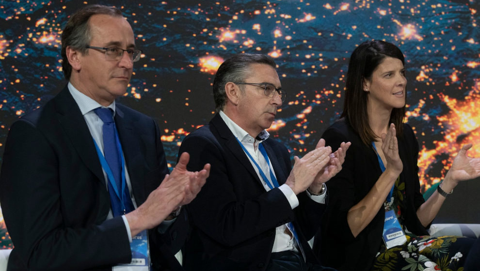 La candidata a la Presidencia de Cantabria, Ruth Beitia, durante la Convención Nacional del PP