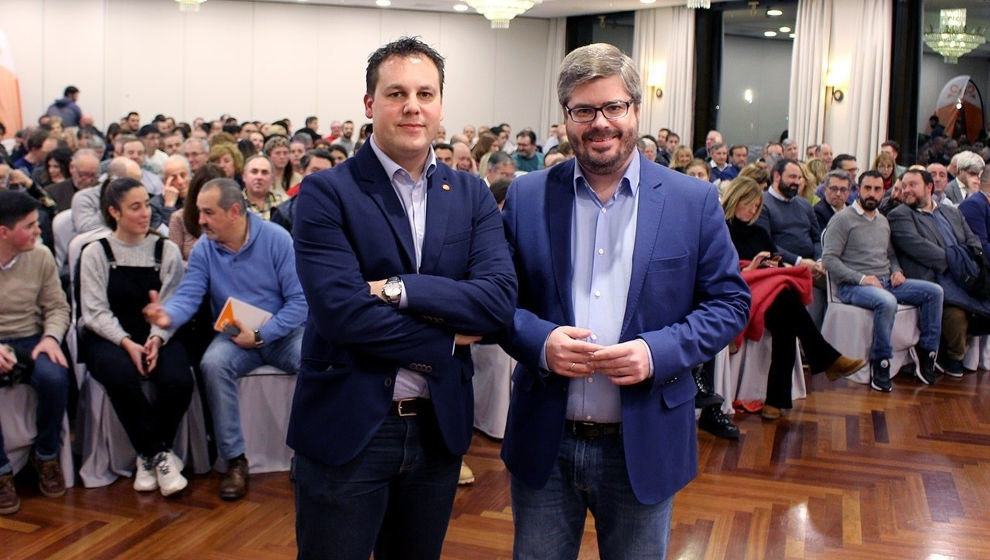 Esteban Martínez y Fran Hervías en la Asamblea de Cs en Santander