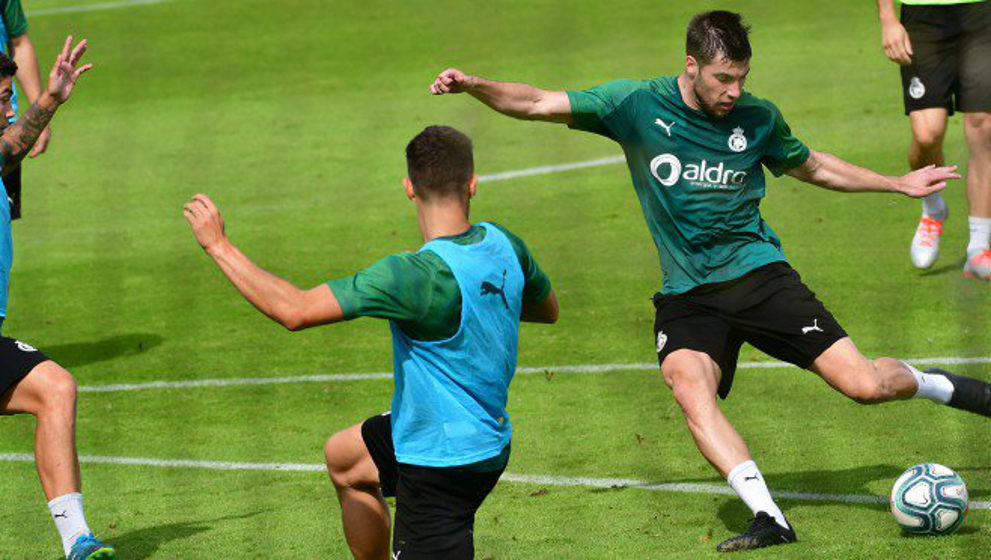 Entrenamiento del Racing de Santander