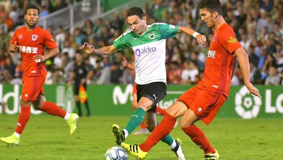 David Rodríguez durante el partido frente al Numancia | Foto: Real Racing Club