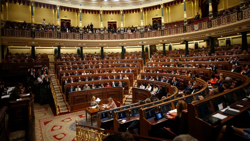 Vista general del hemiciclo del Congreso de los Diputados