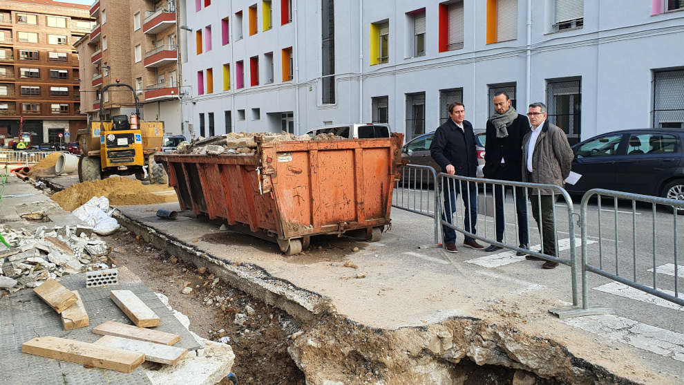 Visita a las obras de saneamiento de las Calles del Marqués De Santillana