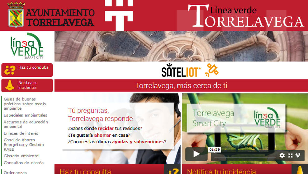 Página web de la Línea Verde de Torrelavega