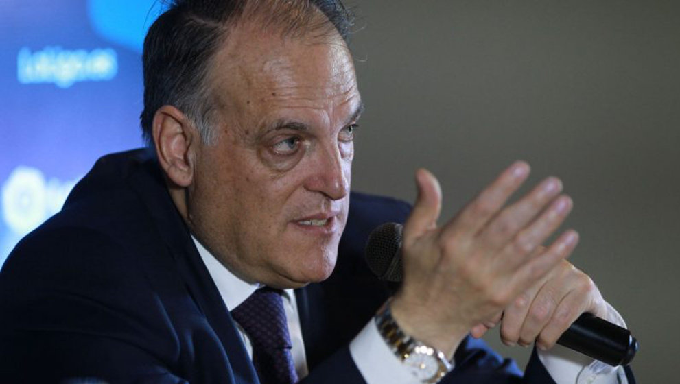 El presidente de la Liga, Javier Tebas