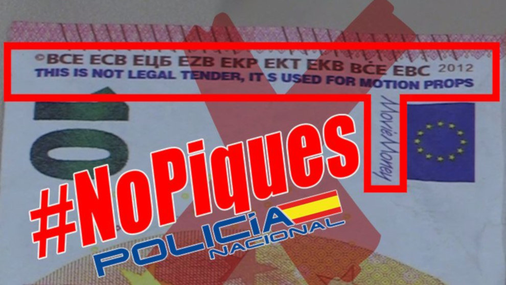 Billete Falso Policía Nacional