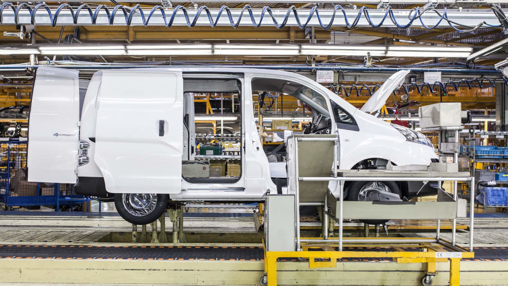 Producción de la e-NV200 en la planta de Nissan en Barcelona