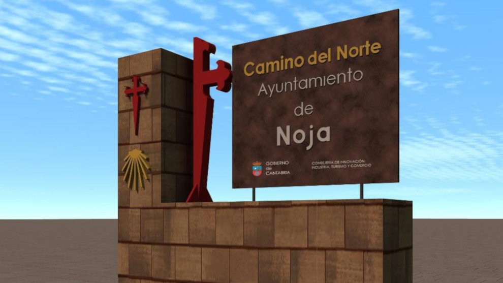 Tótem Noja Camino del Norte