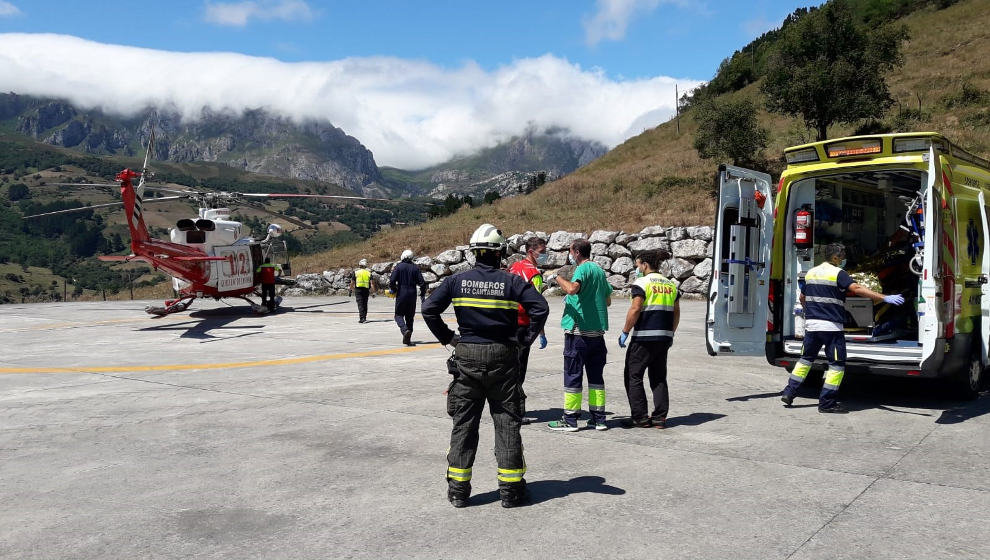 Rescate en el río Bullón, en Frama