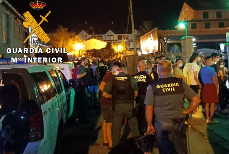 La Guardia Civil interviene en botellones este fin de semana 