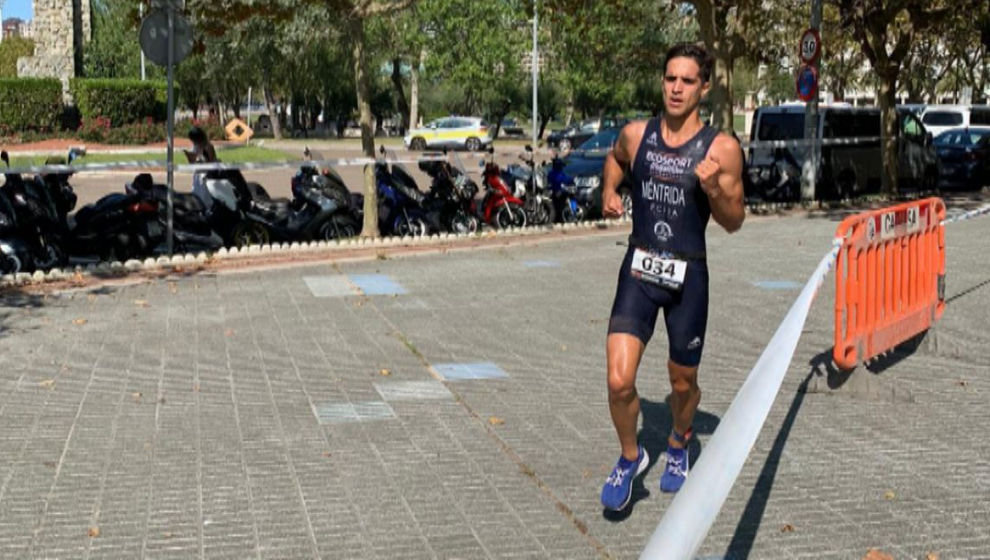 Diego Méntrida, durante el Triatlón de Santander