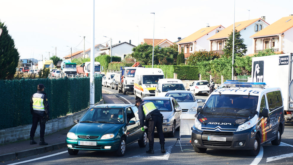 Controles de movilidad en Corbán