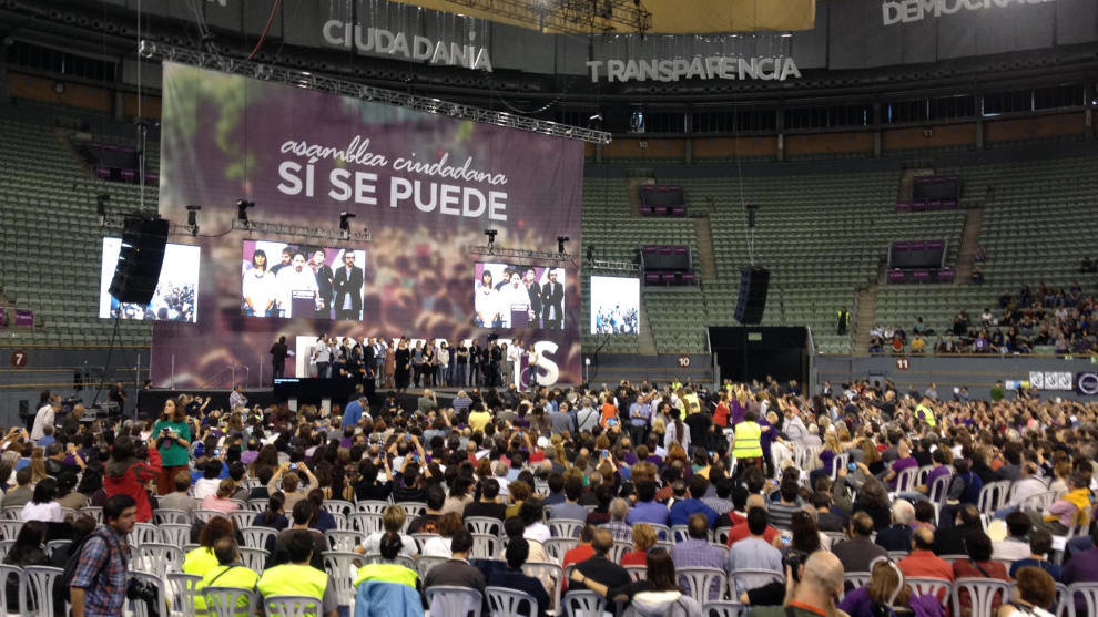 Asamblea de Podemos en Vistalegre