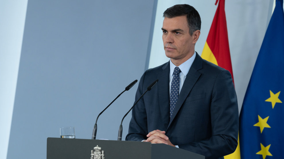 El presidente del Gobierno, Pedro Sánchez