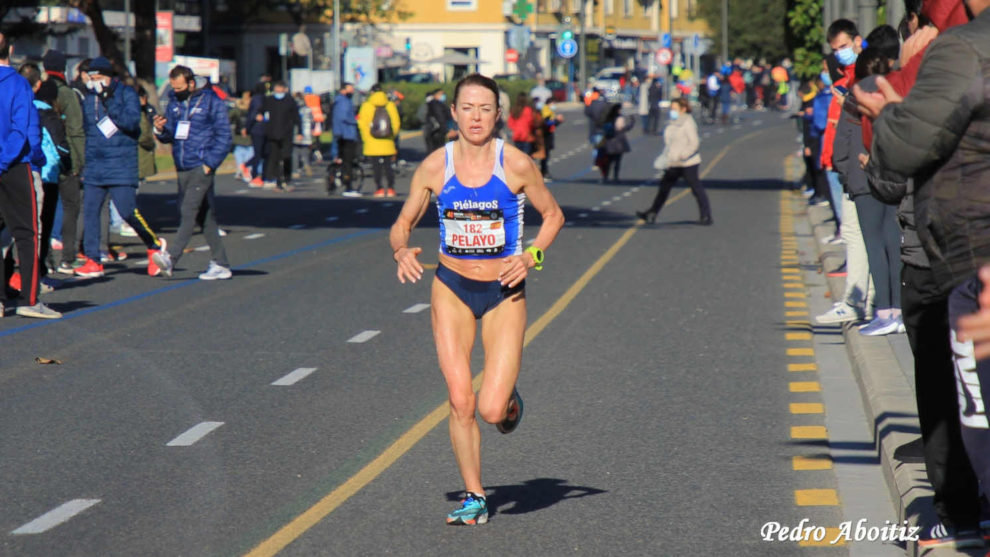 Irene Pelayo durante el Maratón | Foto: Pedro Aboitiz