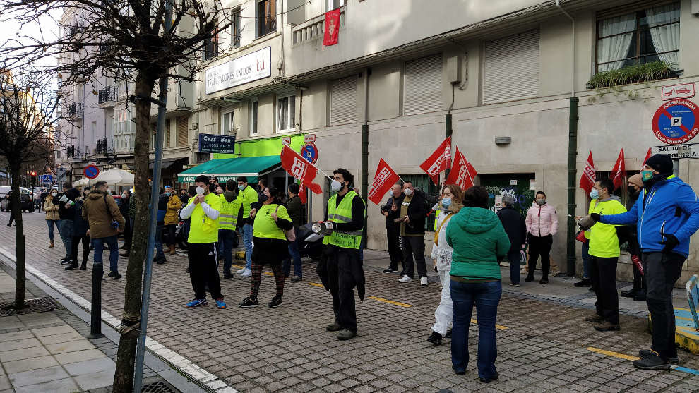 Concentración de trabajadores de Ambuibérica