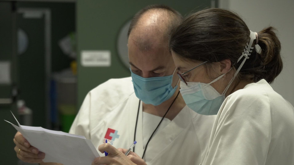 Profesionales sanitarios en Valdecilla