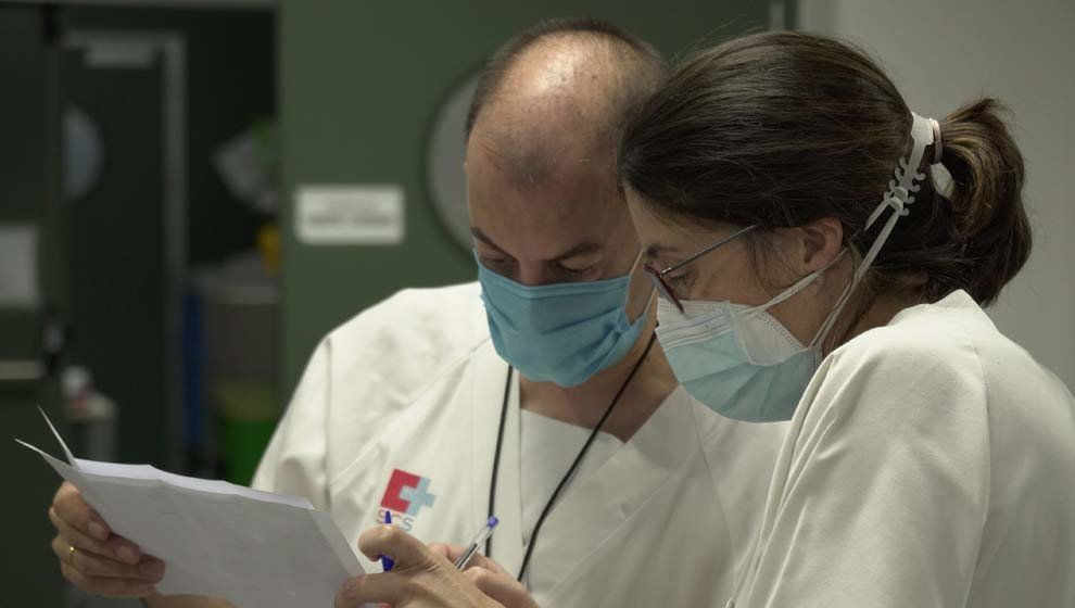 Profesionales sanitarios en Valdecilla