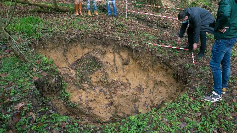 Una de las actuaciones recogidas en el informe de la UC sobre las obras en el entorno de la Cueva de El Juyo