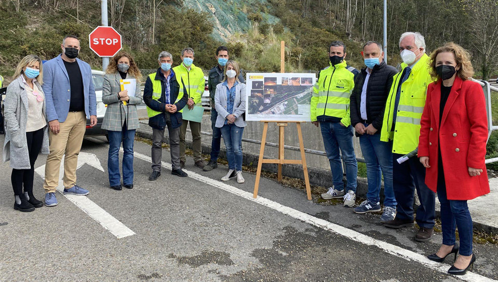 Presentación del proyecto de estabilización del argayo en la N-634, en Cabezón de la Sal