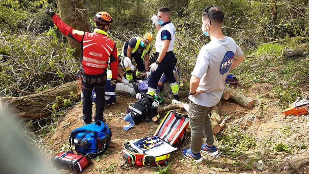 Herido un hombre de 63 años