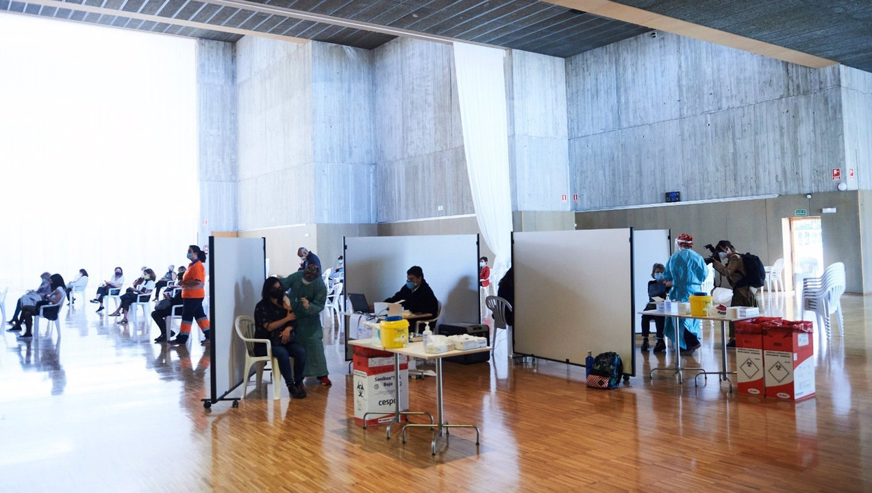 Vacunación en el Palacio de Exposiciones de Santander