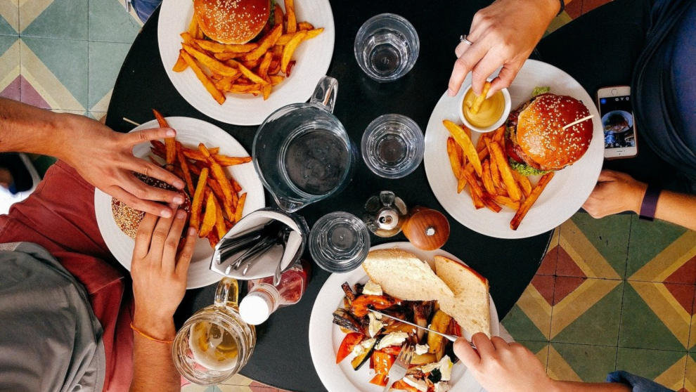 Comida en un restaurante