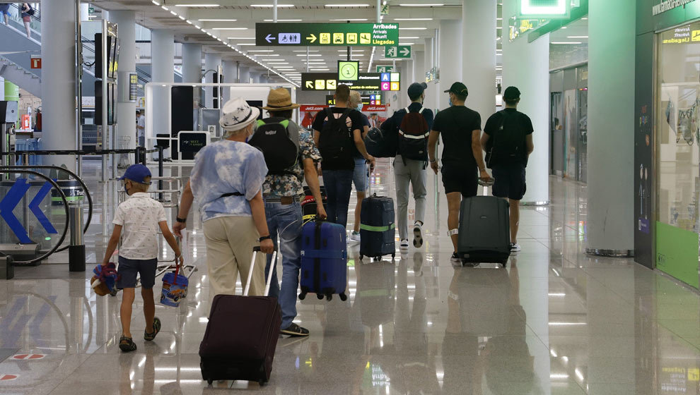 Pasajeros en el aeropuerto