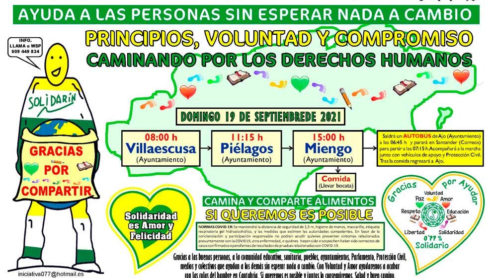 Marcha Solidaria por el 0,77% por los municipios de Villaescusa, Piélagos y Miengo