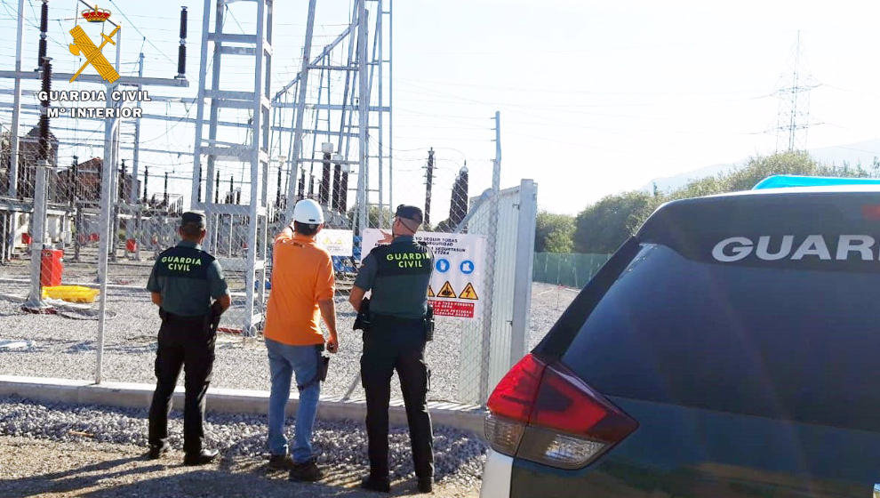 Subestación de Astillero donde se cometió el robo del cable de cobre