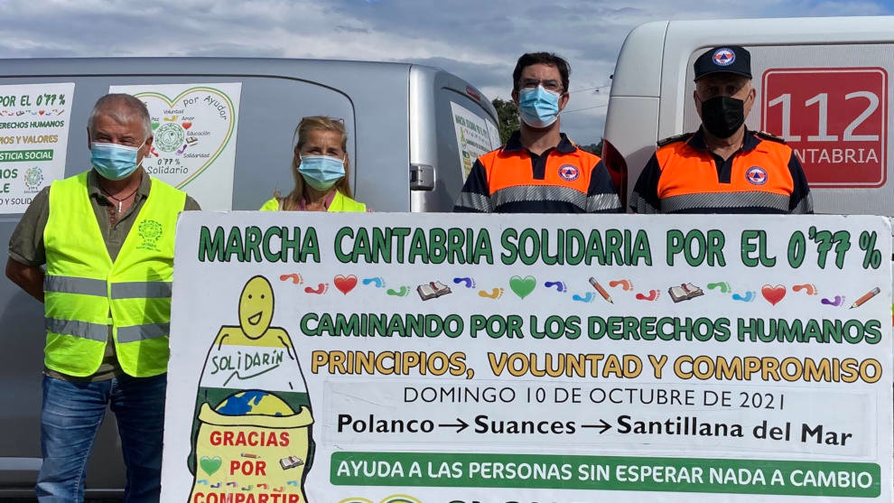 Marcha solidaria por el 0,77%