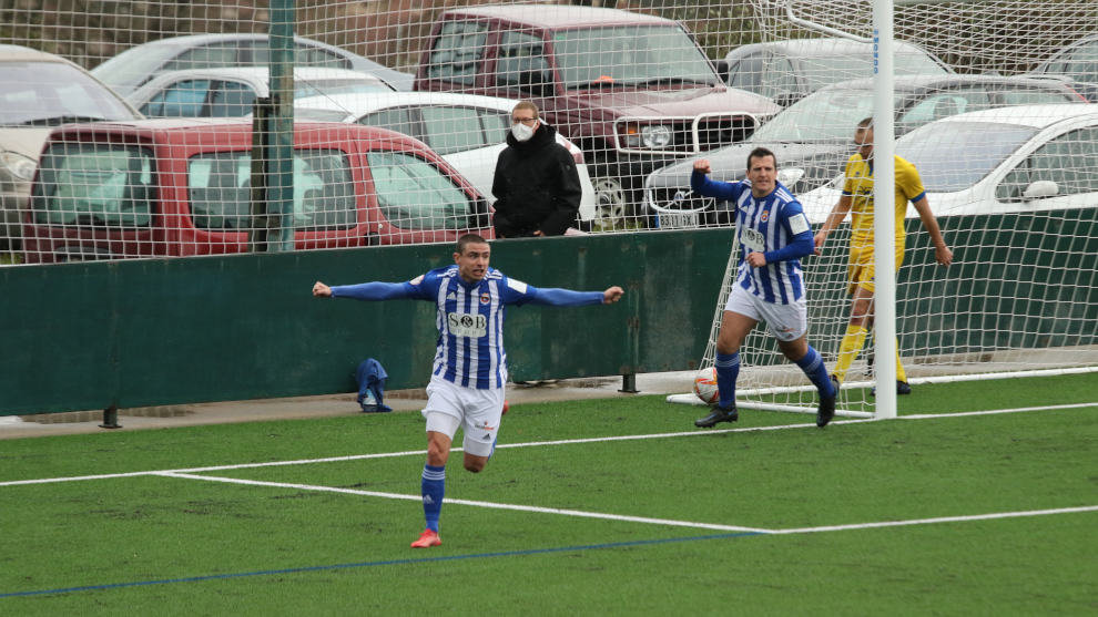 La Real Sociedad Gimnástica celebrando un gol