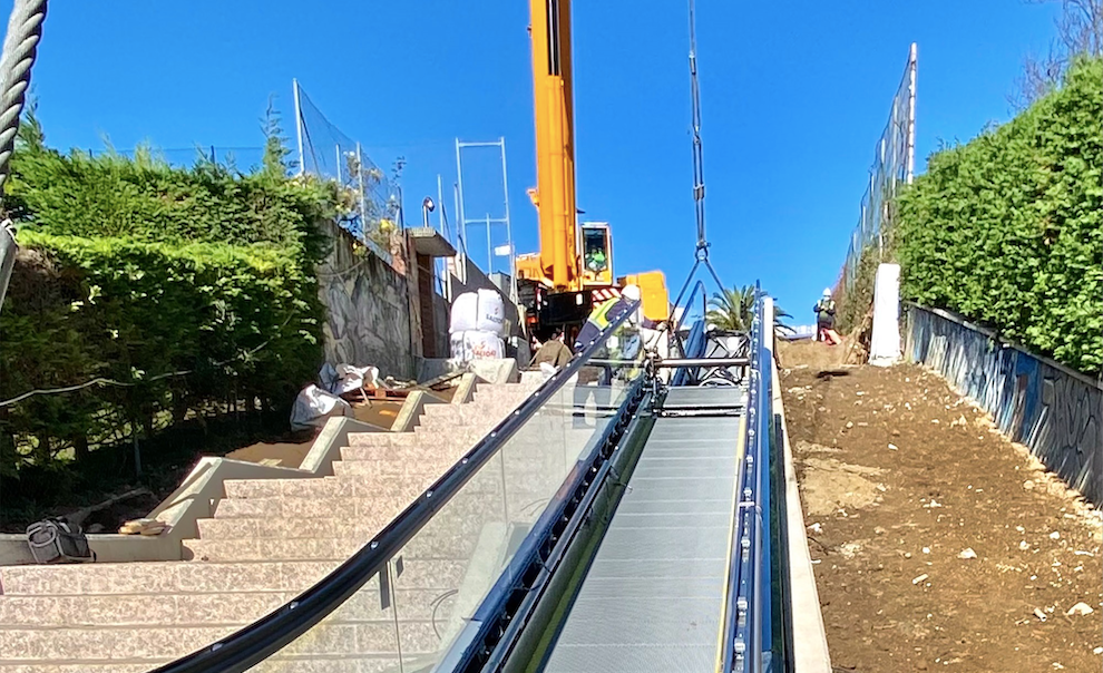 Instalación de la escaleras mecánicas