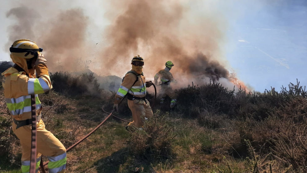 Incendio en Río de los Vados, en Ucieda